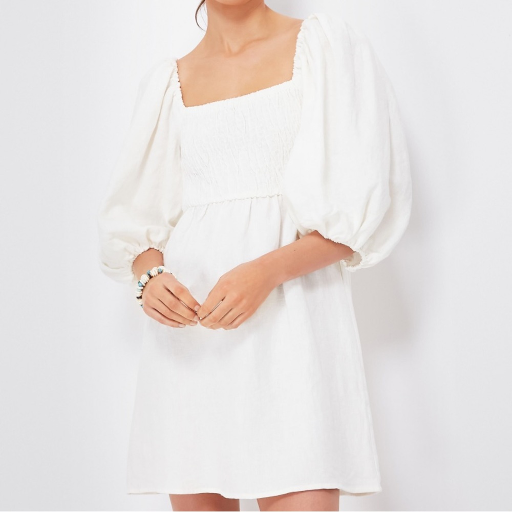 NWT Tuckernuck White Annie Smock Dress XS